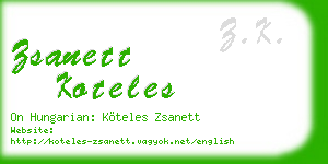 zsanett koteles business card
