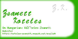 zsanett koteles business card